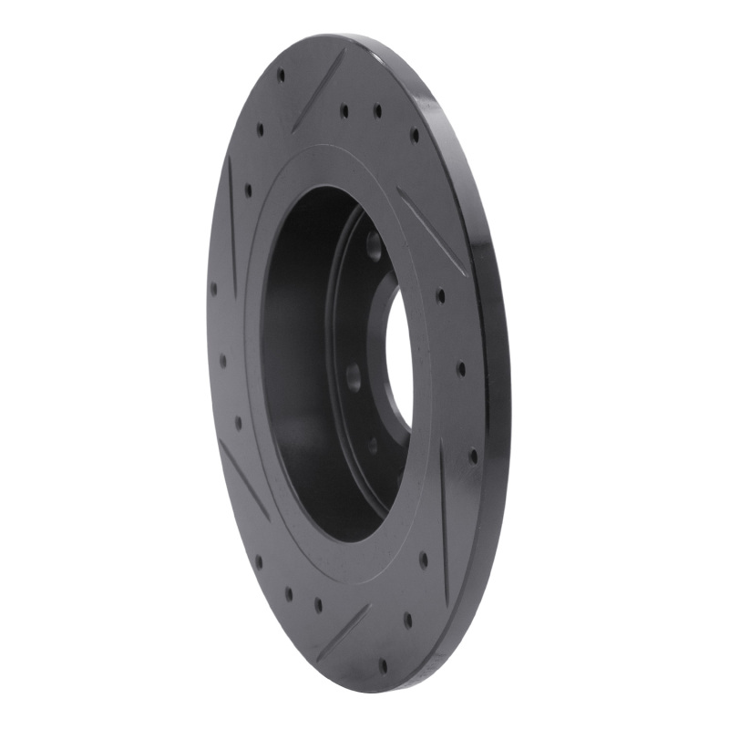 Buick Verano Brake Rotor (1) - Rear Right - R1 Concepts - Drilled & Slotted - Black - `11-`19